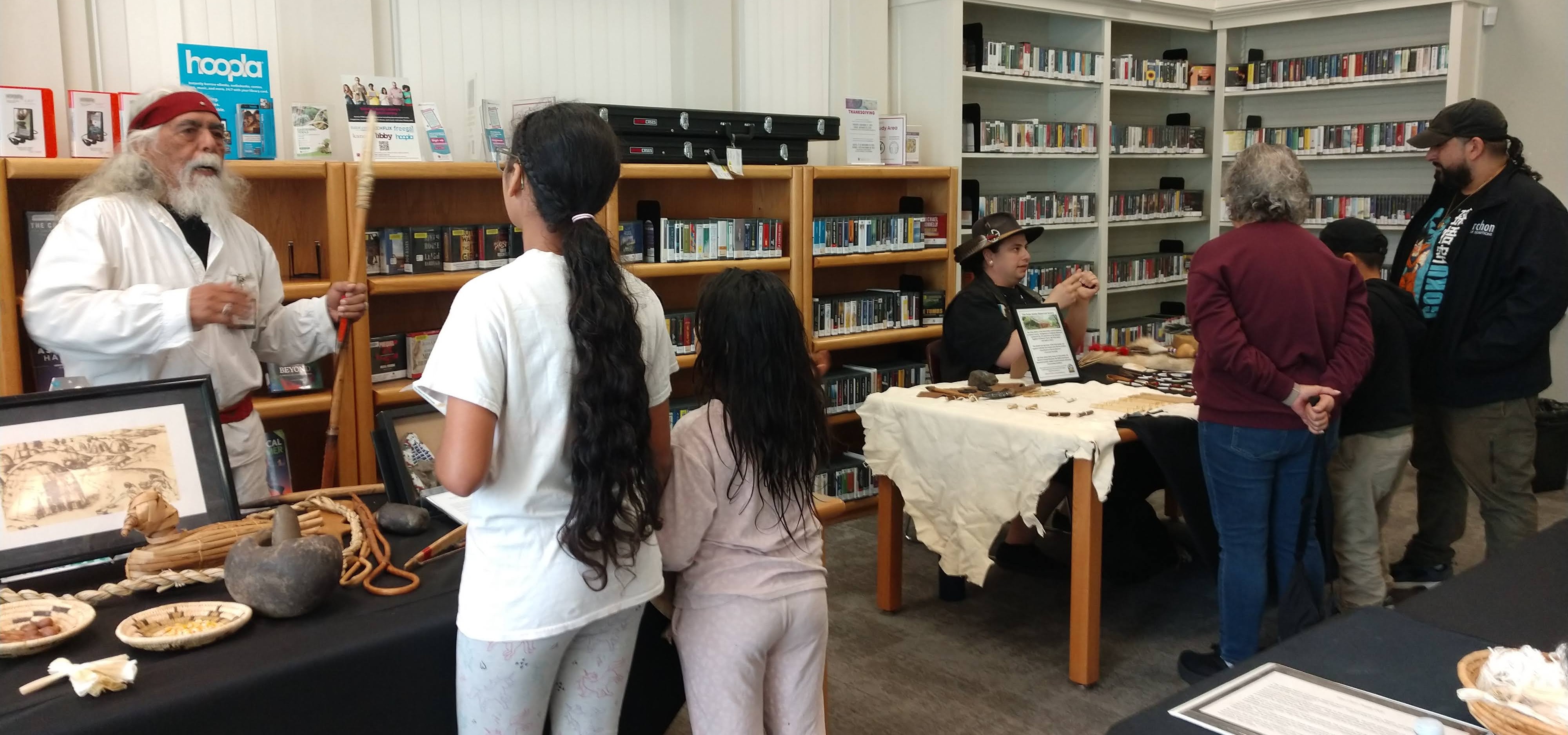 Peña Adobe Historical Society docents Armando Perez and James Tunstall at the Dixon Library!