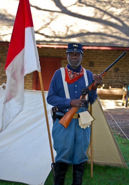 Buffalo Soldier of the Northern California 10th Calvary at Peña Adobe