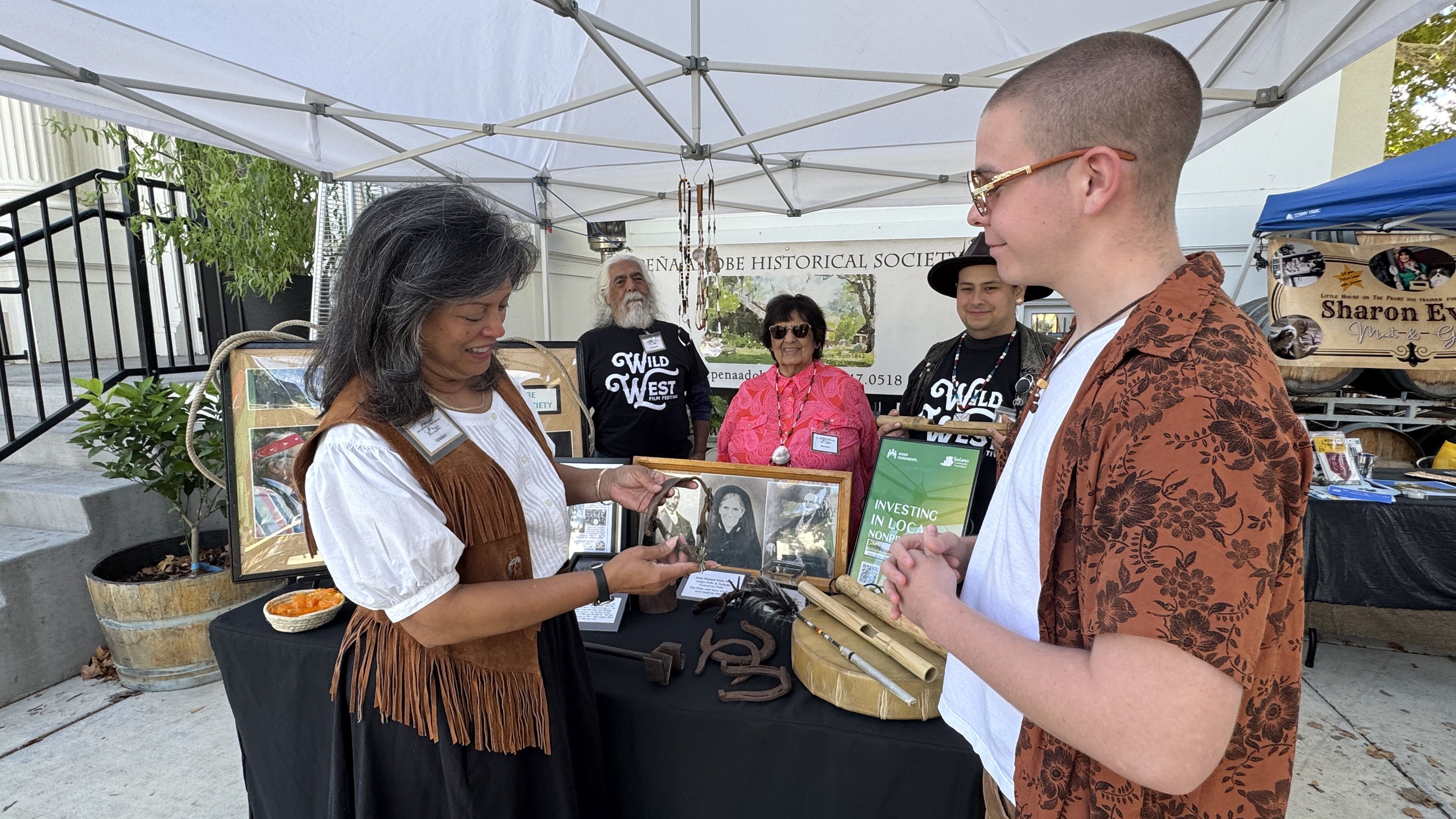 Peña Adobe Historical Society Members staff a booth at the 7th annual Wild West Film Festival!